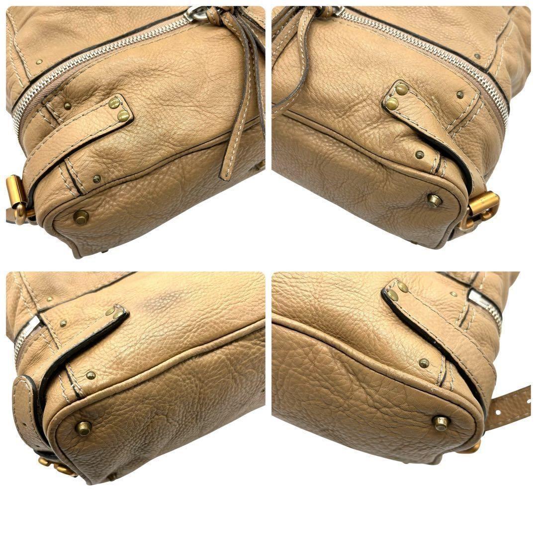 Chloe Hand Bag Tote Purse paddington Leather Beige Authentic