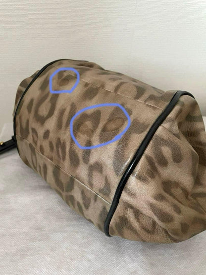 Chloe Hand Shoulder Bag Tote Purse 2way Ethel Leather Canvas Beige Brown Auth