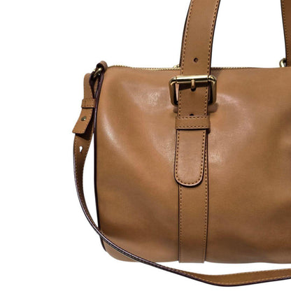 Chloe Mini Boston Bag Hand Tote Purse 2way SAM Leather Camel Authentic