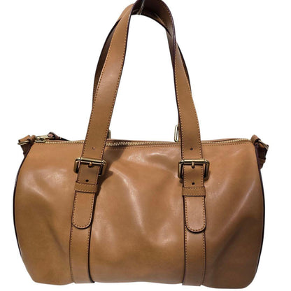 Chloe Mini Boston Bag Hand Tote Purse 2way SAM Leather Camel Authentic