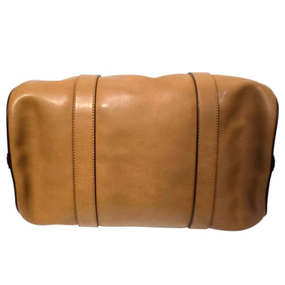 Chloe Mini Boston Bag Hand Tote Purse 2way SAM Leather Camel Authentic