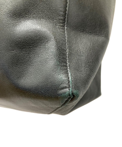 CELINE Hand Bag Tote Purse Horizontal Cabas Beige Black Authentic