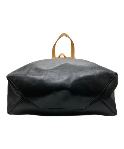 CELINE Hand Bag Tote Purse Horizontal Cabas Beige Black Authentic