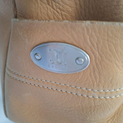 CELINE Hand Bag Tote Purse Boogie Beige Camel Authentic