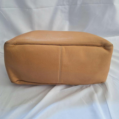 CELINE Hand Bag Tote Purse Boogie Beige Camel Authentic