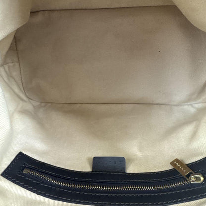 CELINE Accessory Pouch Hand Bag Tote Purse C Macadam Canvas Dark Brown Authentic