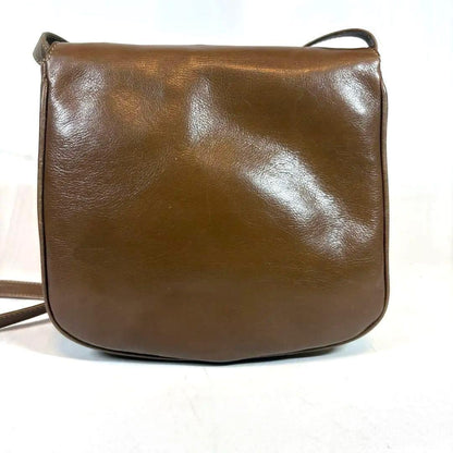 CELINE Hand Bag Tote Purse Macadam Leather Brown Authentic
