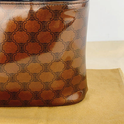 CELINE Hand Bag Tote Purse Macadam Patent Leather Authentic