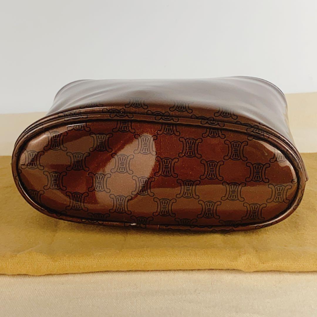 CELINE Hand Bag Tote Purse Macadam Patent Leather Authentic