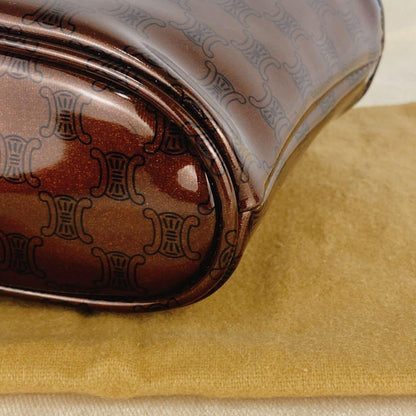 CELINE Hand Bag Tote Purse Macadam Patent Leather Authentic