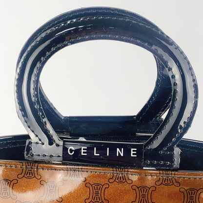 CELINE Hand Bag Tote Purse Macadam Patent Leather Authentic