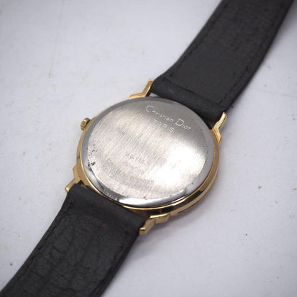 Christian Dior Quartz Watch Wristwatch CD White Gold Women's Authentic