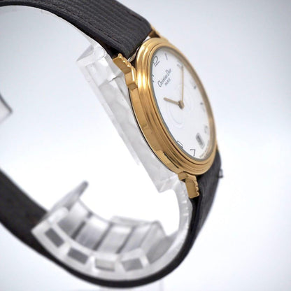 Christian Dior Quartz Watch Wristwatch CD White Gold Women's Authentic