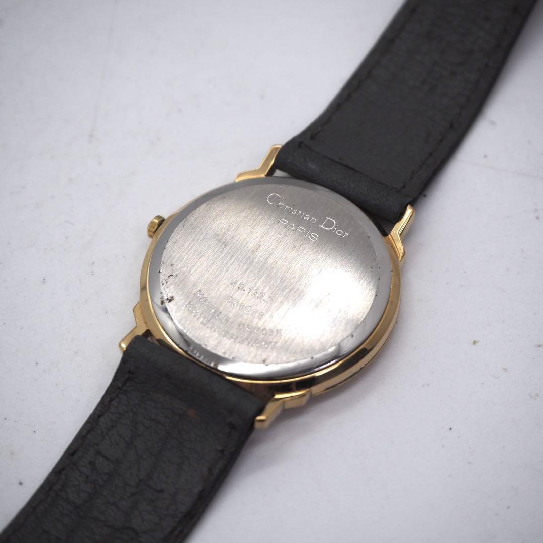 Christian Dior Quartz Watch Wristwatch CD White Gold Women's Authentic