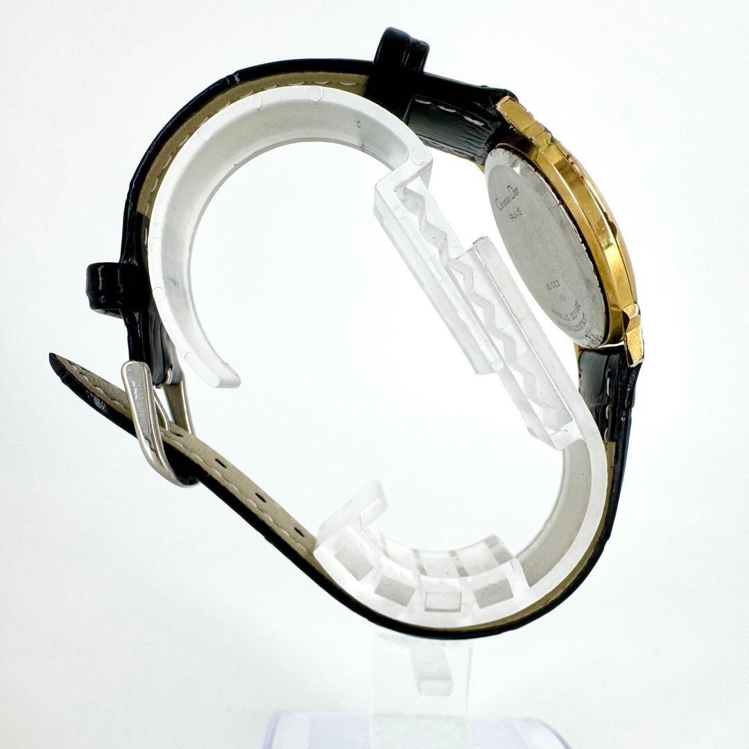 Christian Dior Quartz Watch Wristwatch Logo White Gold Women's Authentic