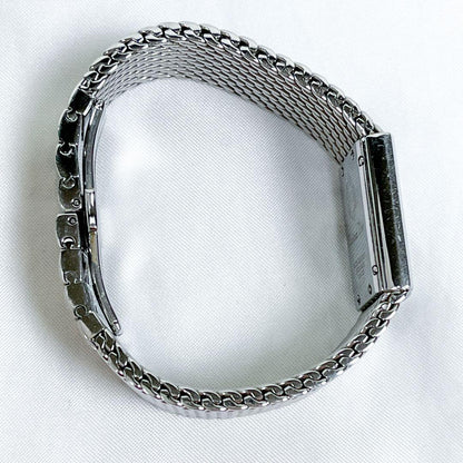 Christian Dior D80-100 Quartz Watch Wristwatch Logo Silver Navy Women's Auth