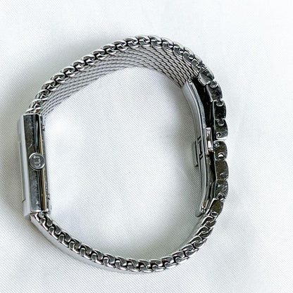 Christian Dior D80-100 Quartz Watch Wristwatch Logo Silver Navy Women's Auth