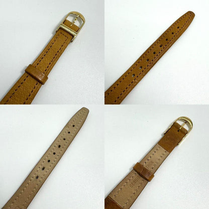 Christian Dior Quartz Watch Wristwatch Logo Gold Women's Authentic