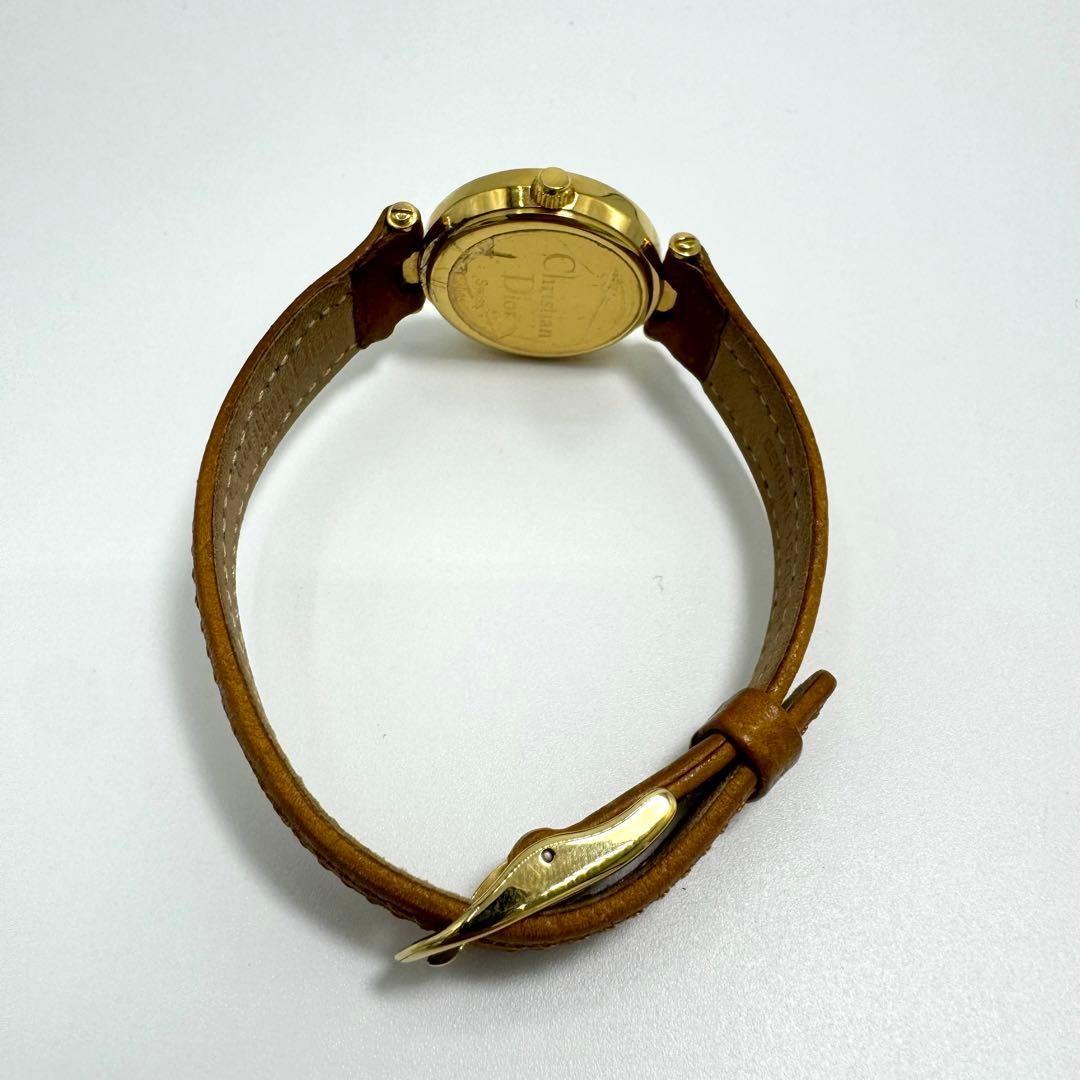 Christian Dior Quartz Watch Wristwatch Logo Gold Women's Authentic