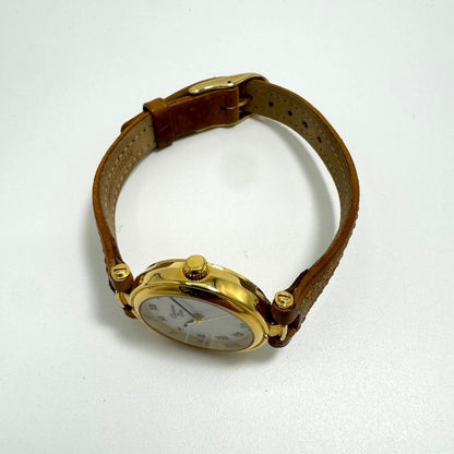 Christian Dior Quartz Watch Wristwatch Logo Gold Women's Authentic