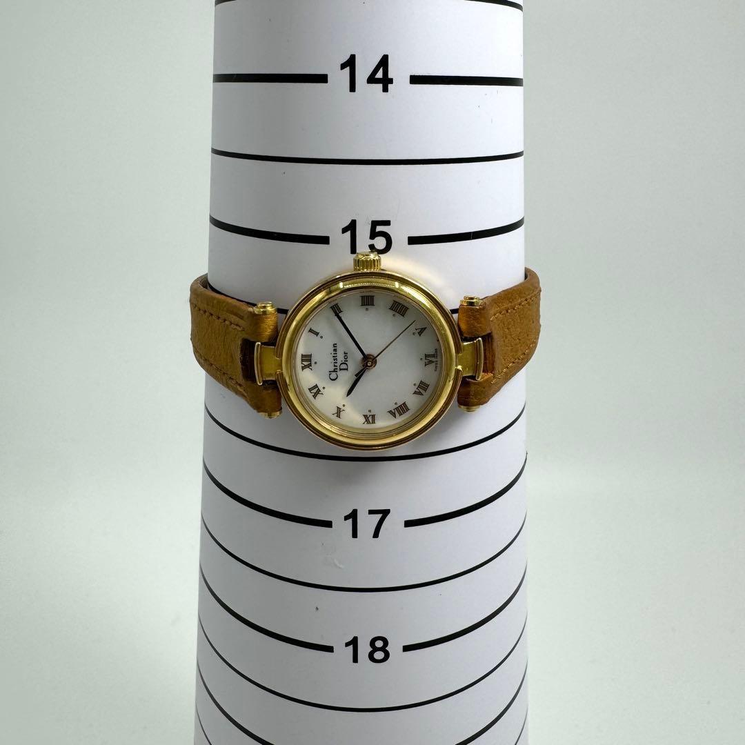 Christian Dior Quartz Watch Wristwatch Logo Gold Women's Authentic