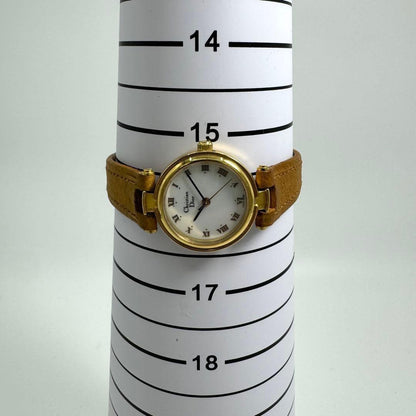 Christian Dior Quartz Watch Wristwatch Logo Gold Women's Authentic
