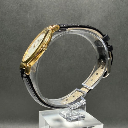 Christian Dior Quartz Watch Wristwatch Logo Gold White Women's Authentic