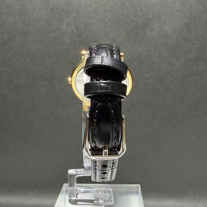 Christian Dior Quartz Watch Wristwatch Logo Gold White Women's Authentic