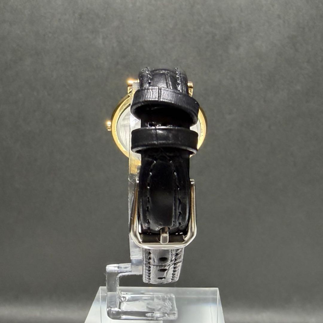 Christian Dior Quartz Watch Wristwatch Logo Gold White Women's Authentic