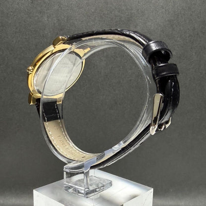 Christian Dior Quartz Watch Wristwatch Logo Gold White Women's Authentic