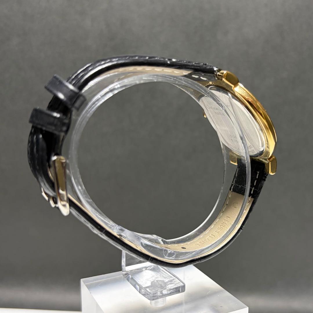 Christian Dior Quartz Watch Wristwatch Logo Gold White Women's Authentic