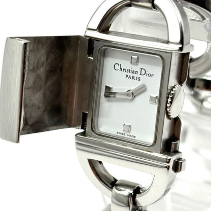 Christian Dior D78-100 Quartz Watch Wristwatch Logo Silver Women's Authentic