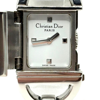 Christian Dior D78-100 Quartz Watch Wristwatch Logo Silver Women's Authentic