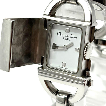 Christian Dior D78-100 Quartz Watch Wristwatch Logo Silver Women's Authentic