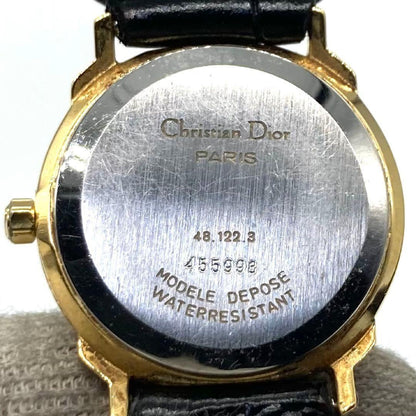 Christian Dior 48.122.3 Quartz Watch Wristwatch Logo Gold Women's Authentic
