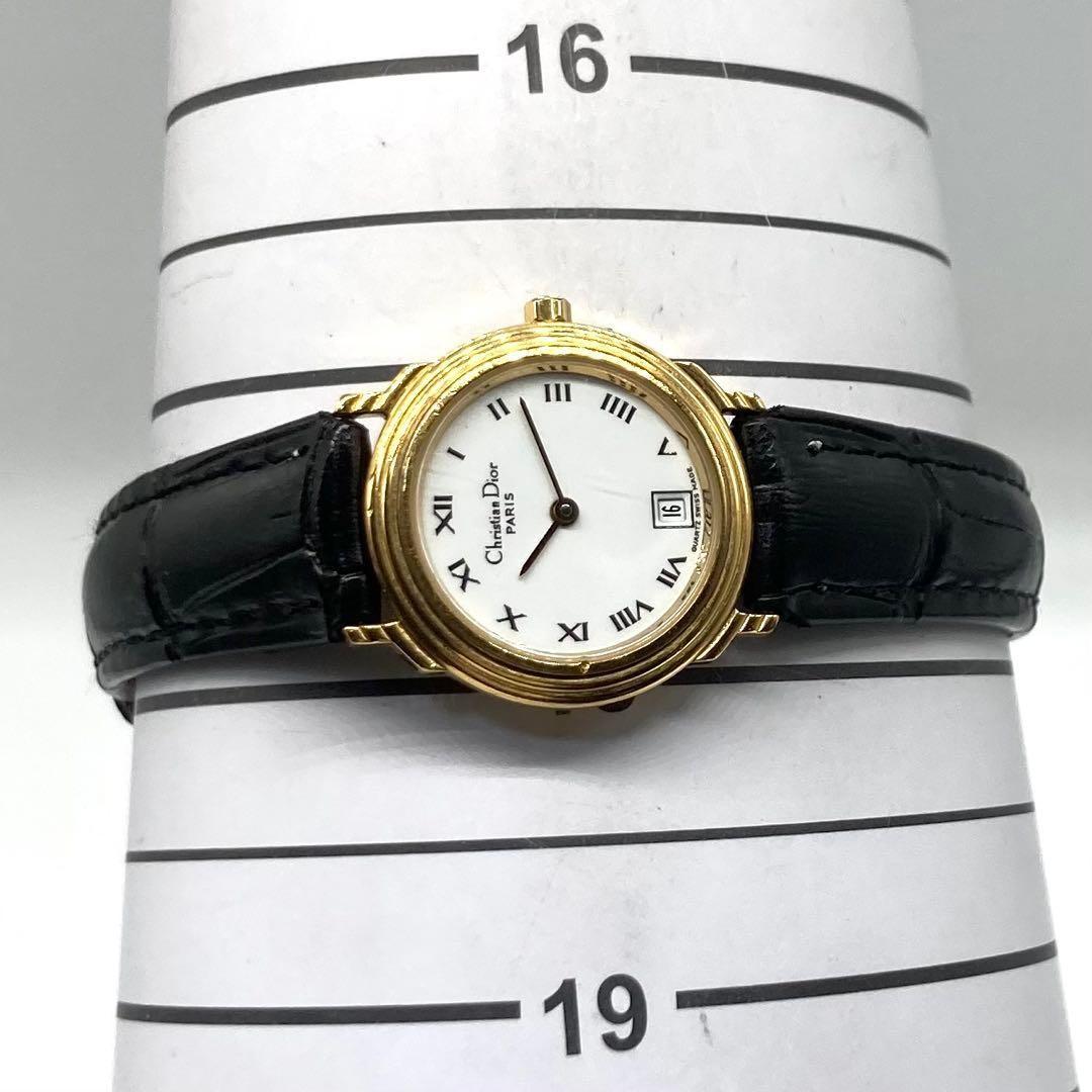 Christian Dior 48.122.3 Quartz Watch Wristwatch Logo Gold Women's Authentic