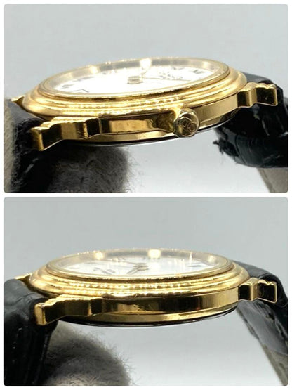 Christian Dior 48.122.3 Quartz Watch Wristwatch Logo Gold Women's Authentic