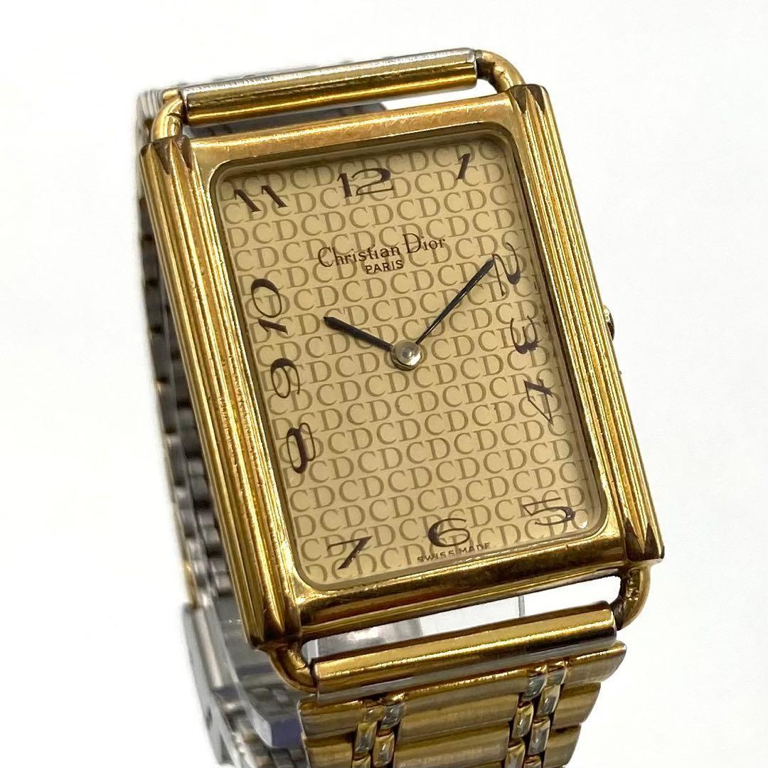 Christian Dior 59.122 Quartz Watch Wristwatch CD Gold Women's Authentic