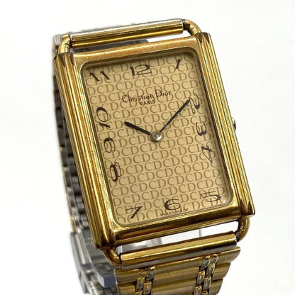 Christian Dior 59.122 Quartz Watch Wristwatch CD Gold Women's Authentic