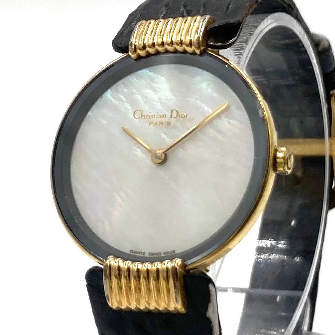 Christian Dior 46 153-4 Quartz Watch Wristwatch Logo Gold Women's Authentic