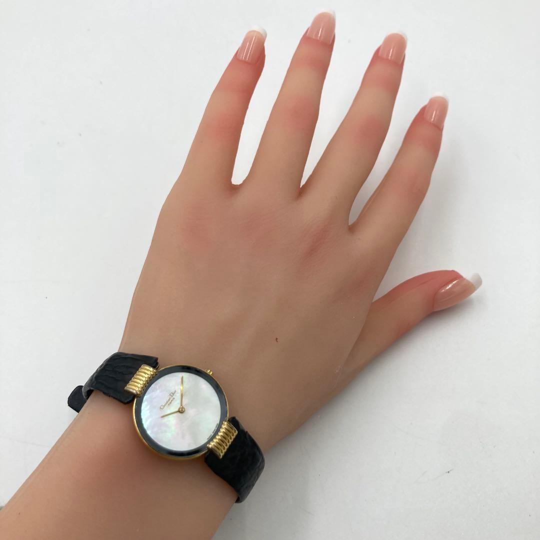 Christian Dior 46 153-4 Quartz Watch Wristwatch Logo Gold Women's Authentic