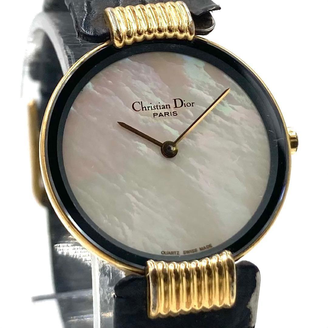 Christian Dior 46 153-4 Quartz Watch Wristwatch Logo Gold Women's Authentic