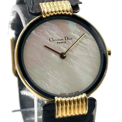 Christian Dior 46 153-4 Quartz Watch Wristwatch Logo Gold Women's Authentic