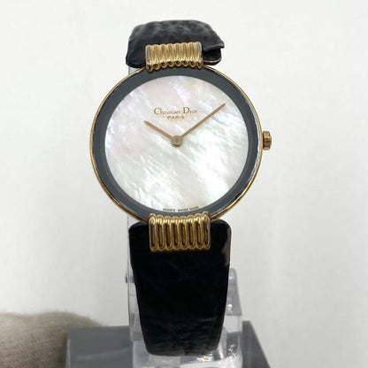 Christian Dior 46 153-4 Quartz Watch Wristwatch Logo Gold Women's Authentic
