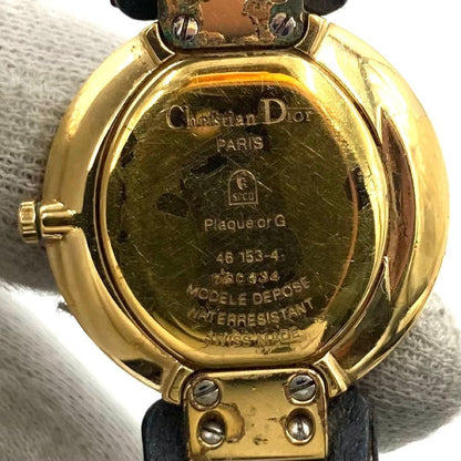 Christian Dior 46 153-4 Quartz Watch Wristwatch Logo Gold Women's Authentic