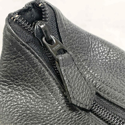 Saint Laurent Vanity Bag Logo YSL Black Red Authentic Leather Vintage