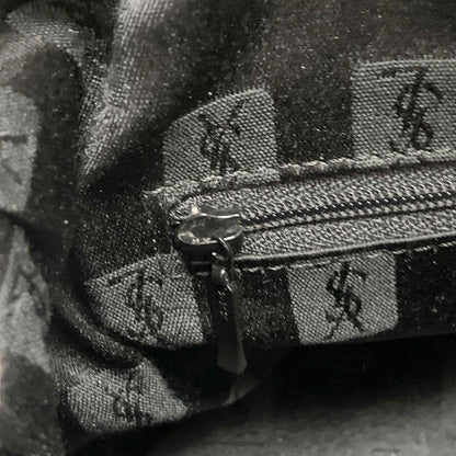 Saint Laurent Vanity Bag Logo YSL Black Red Authentic Leather Vintage