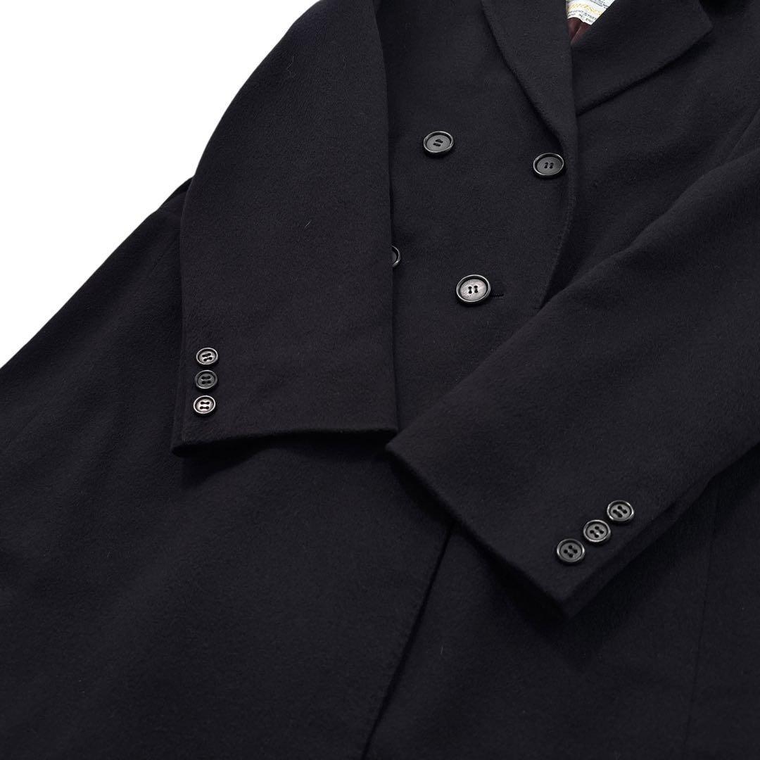 Aquascutum Long Coat Asian fit M US size S Dark Navy Authentic