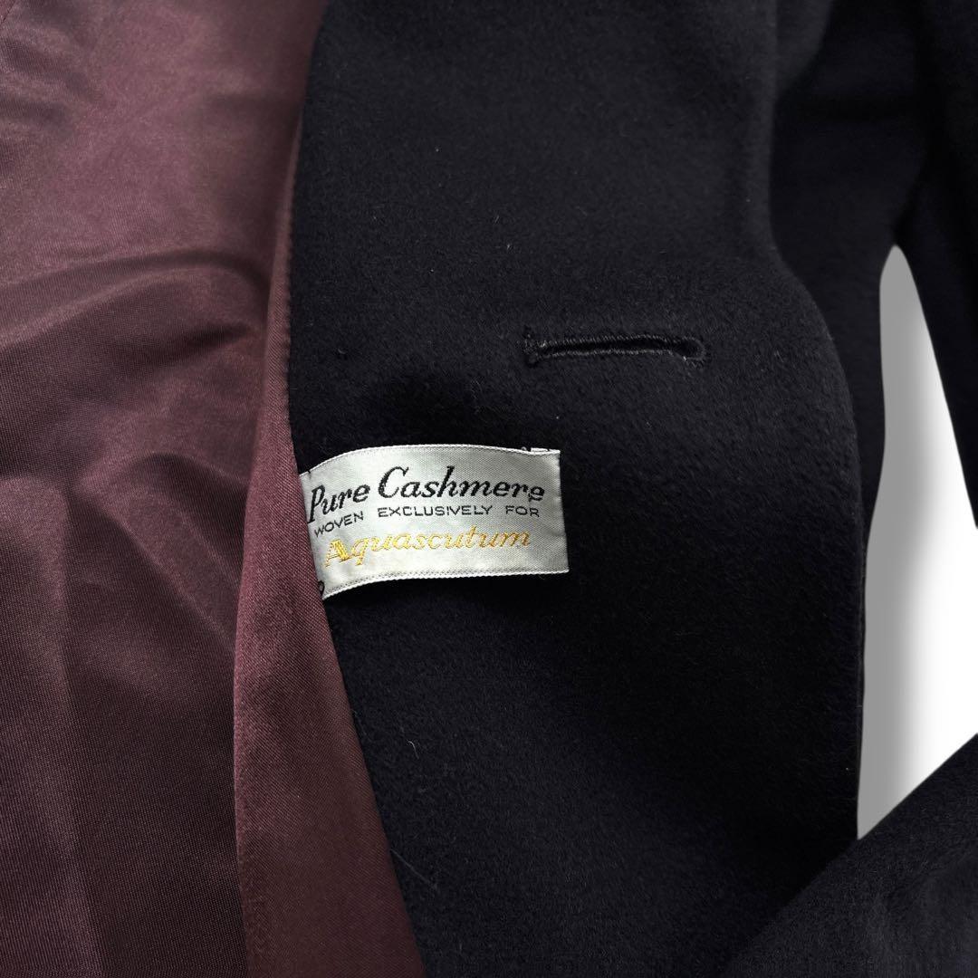 Aquascutum Long Coat Asian fit M US size S Dark Navy Authentic