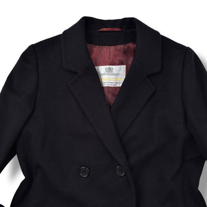 Aquascutum Long Coat Asian fit M US size S Dark Navy Authentic